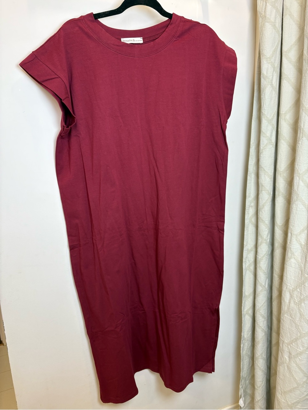 Zenana Boutique XL Maroon T-shirt Dress